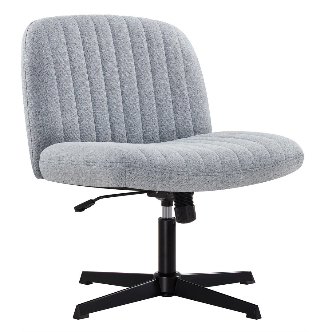 Mukava Armless Office Chair Desk Chair No Wheels Fabric Padded Swivel Intimate WM Heart IWMH