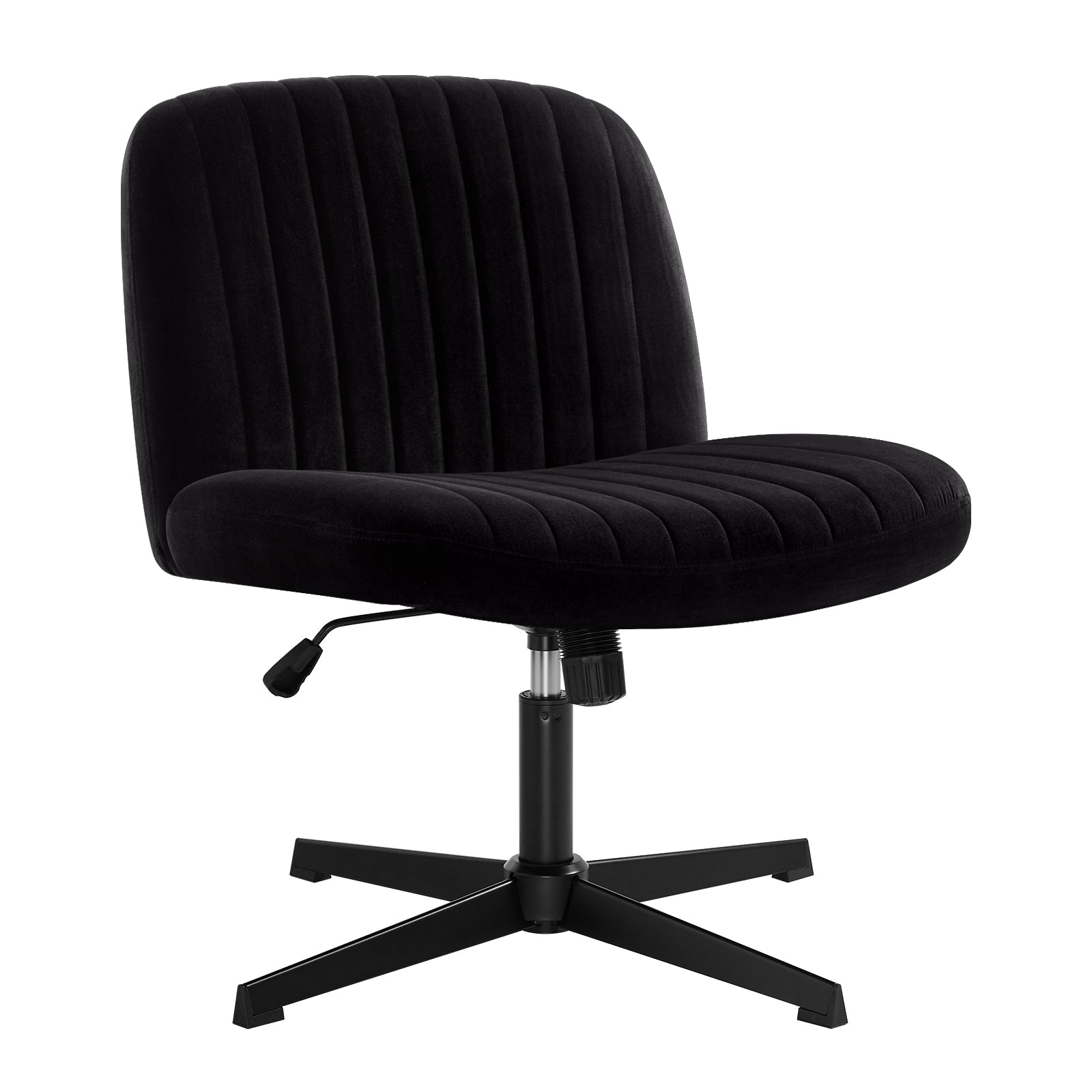 Mukava Armless Office Chair Desk Chair No Wheels, Fabric Padded