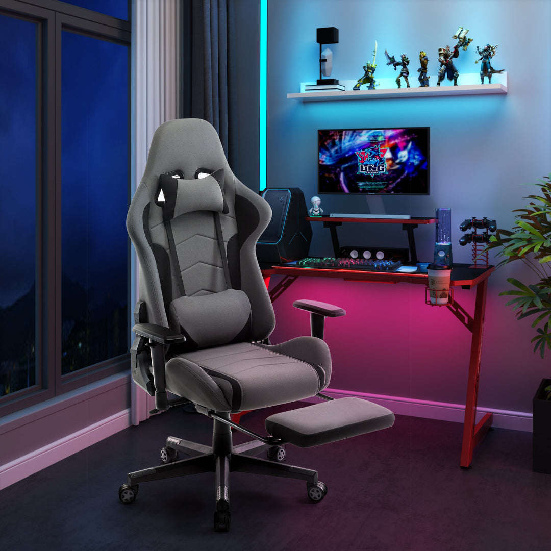 Rally Gaming Racing Chair Fabric-Charcoal Grey – Intimate WM Heart